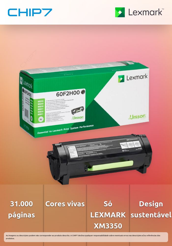 Toner LEXMARK PRETO XM3350 31K