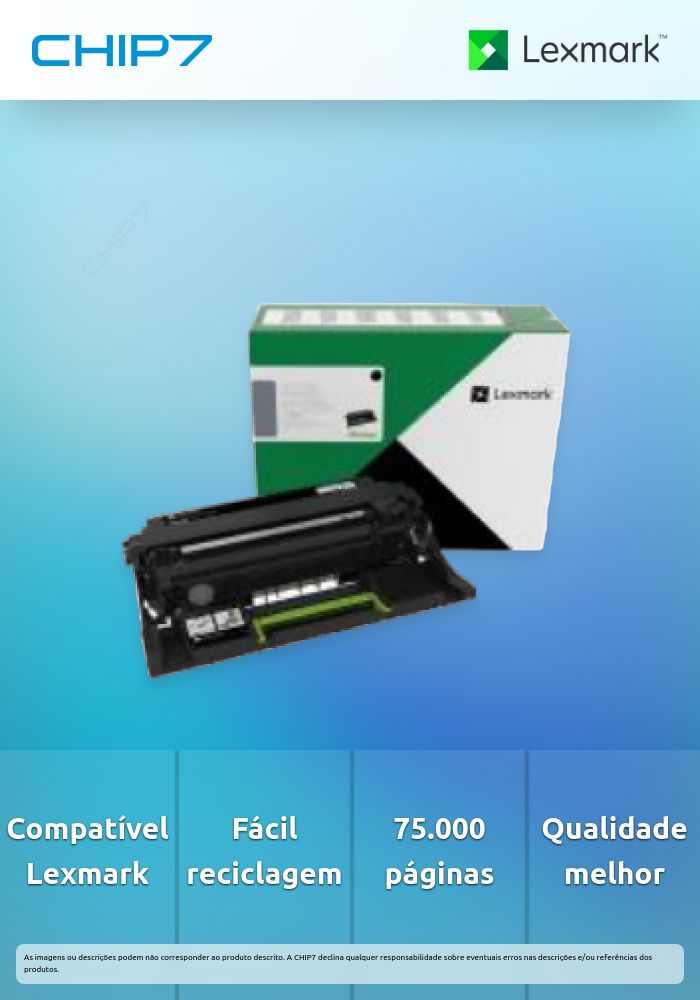 Unidade de Imagem LEXMARK MS/X63 PROG RETORNO 75K