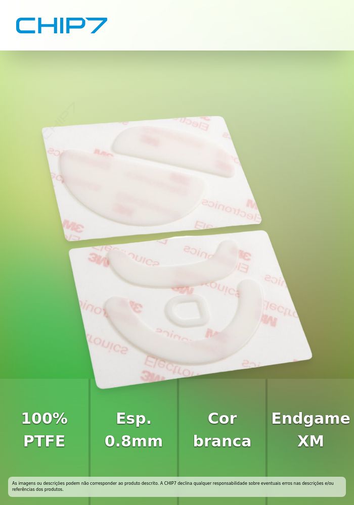 Skates para Endgame Gear XM2 100% PTFE Branco Leitoso
