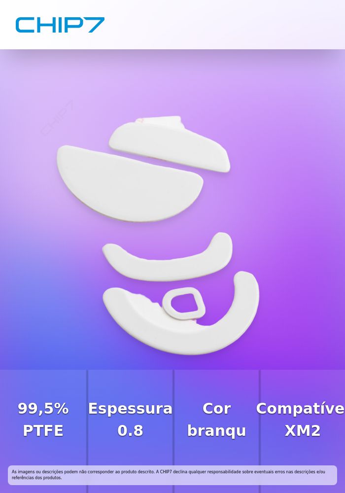Skates para Endgame Gear XM2 995% PTFE Brancos (Single Set)