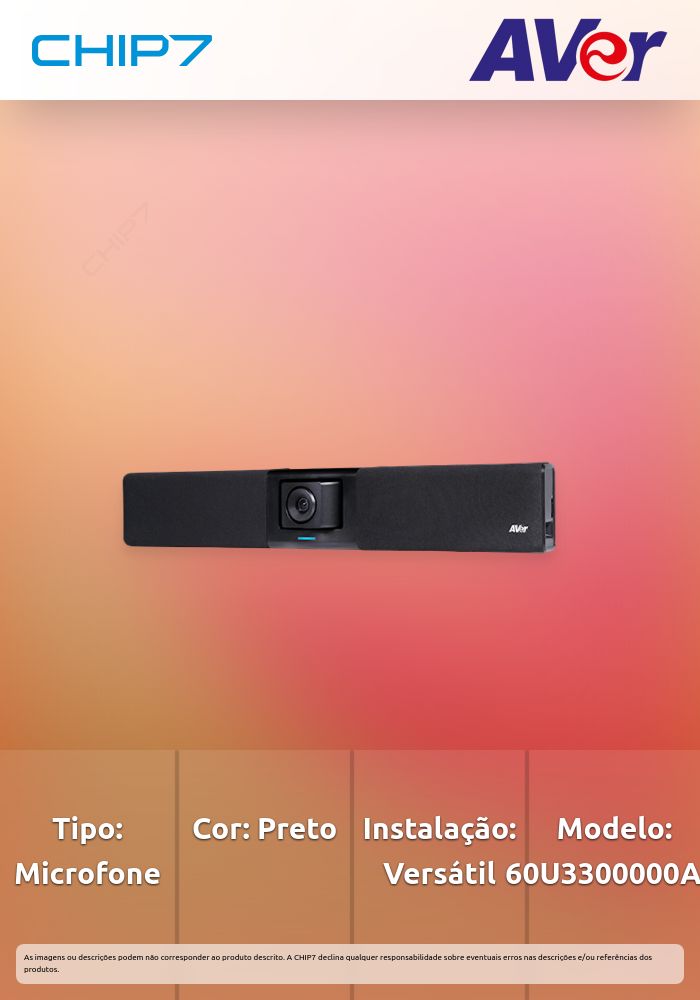 Microfone AVER com cabo 10m para VB342PRO e VB350