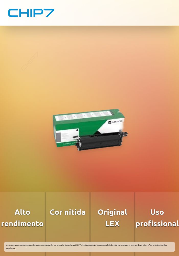 Toner LEXMARK 71C0Z10 Preta 150K a 5% - CS73x, X73x, C4342, XC4342, C4352, XC4352
