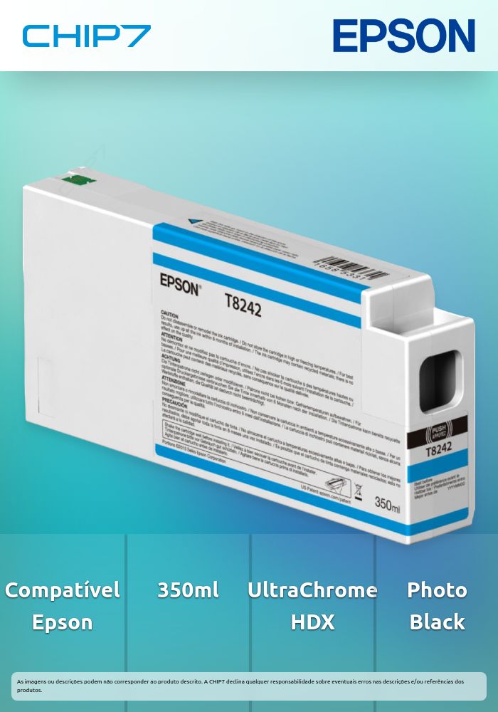 Toner Epson Singlepack Photo Black T54X100 UltraChrome HDX/HD 350ml