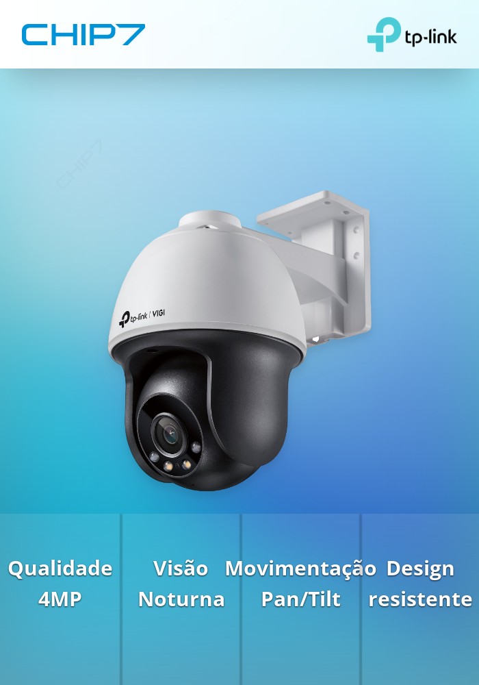 Câmara Vigilância TP-LINK 4MP OUTDOOR FULL-COLOR PAN TILT NETWORK