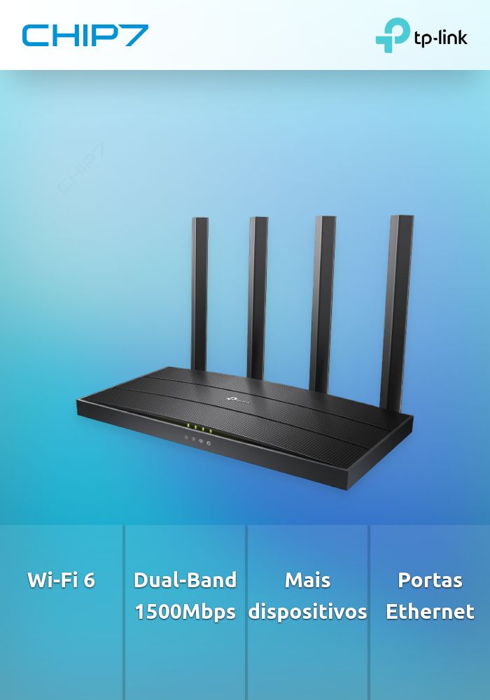 Route TP-Link AX1500 Dual-Band Wi-Fi 6
