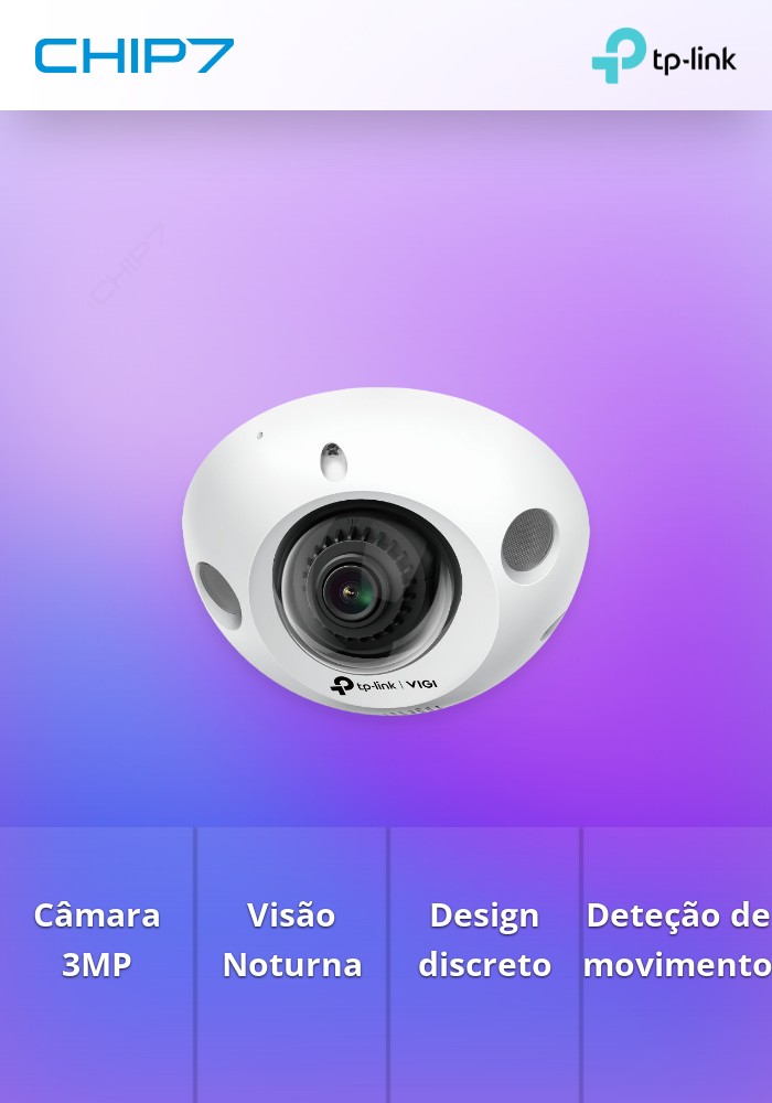 Câmara TP-LINK 3MP IR MINI DOME NETWORK
