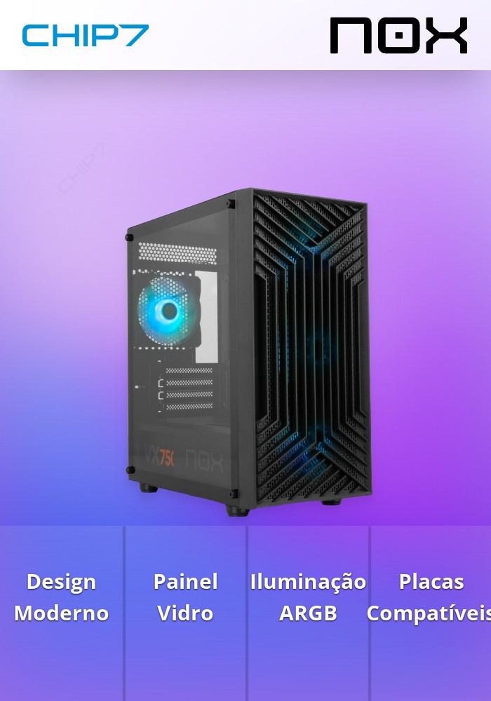 Caixa Micro-ATX Nox Infinity Epsilon ARGB