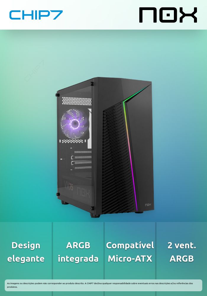 Caixa Micro-ATX Nox Infinity Zeta ARGB