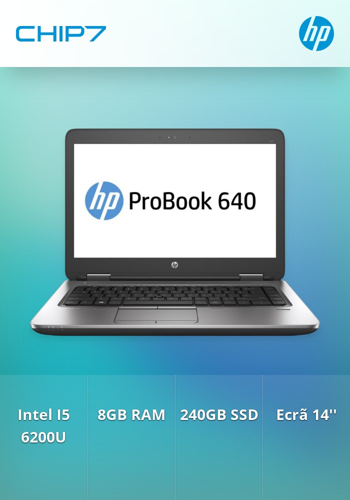 Portátil Recondicionado HP ProBook 640 G2 i5-6200u 8Gb 240Gb SSD 14
