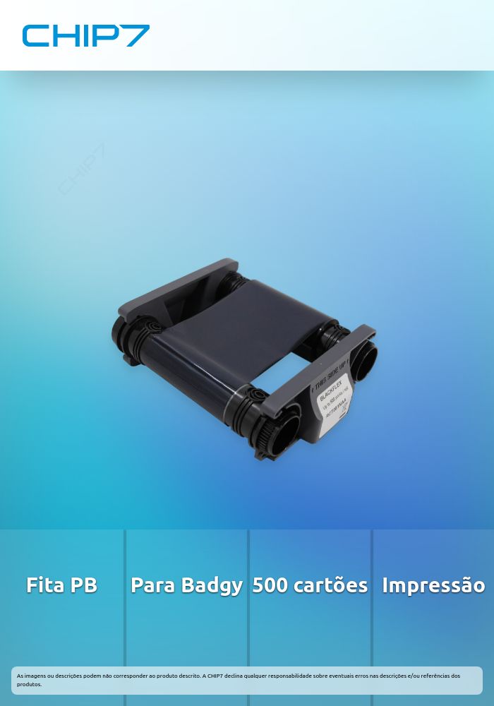 Fita monocromática Evolis Blackflex (até 500 impressões/rolo)