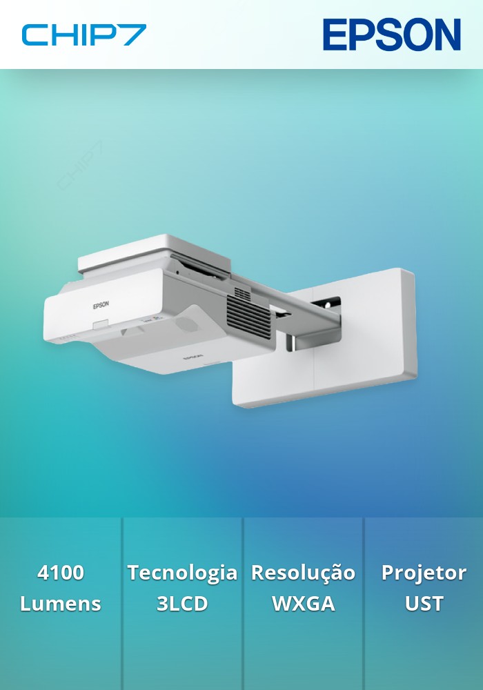Videoprojetor EPSON EB-760W 4100 ANSI Lumens 3LCD WXGA HD UST