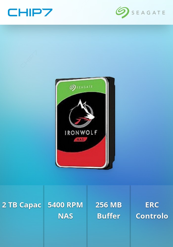 Disco 3.5 2TB SEAGATE IronWolf 256Mb SATA 6Gb/s 54rp
