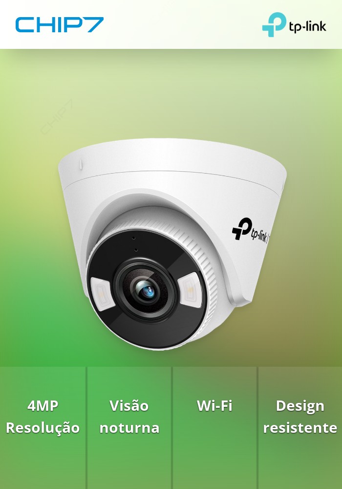 Câmara de Vigilância TP-LINK 4MP FULL-COLOR WI-FI TURRET NETWORK
