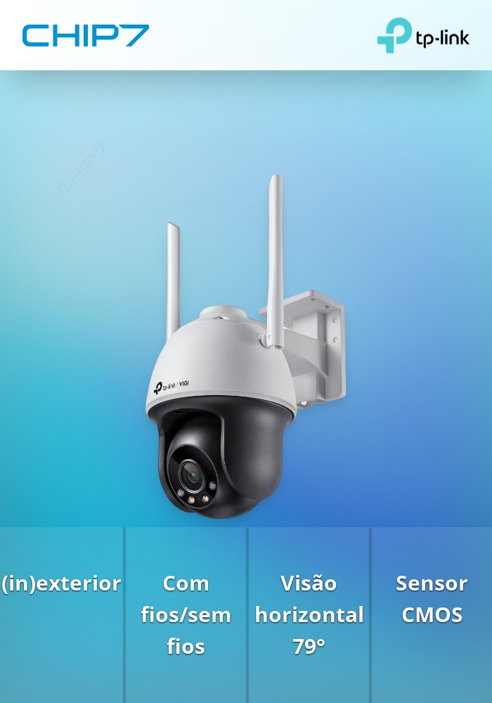 Câmara de Vigilância TP-LINK 4MP OUTDOOR FULL-COLOR WI-FI PAN TILT NETWORK