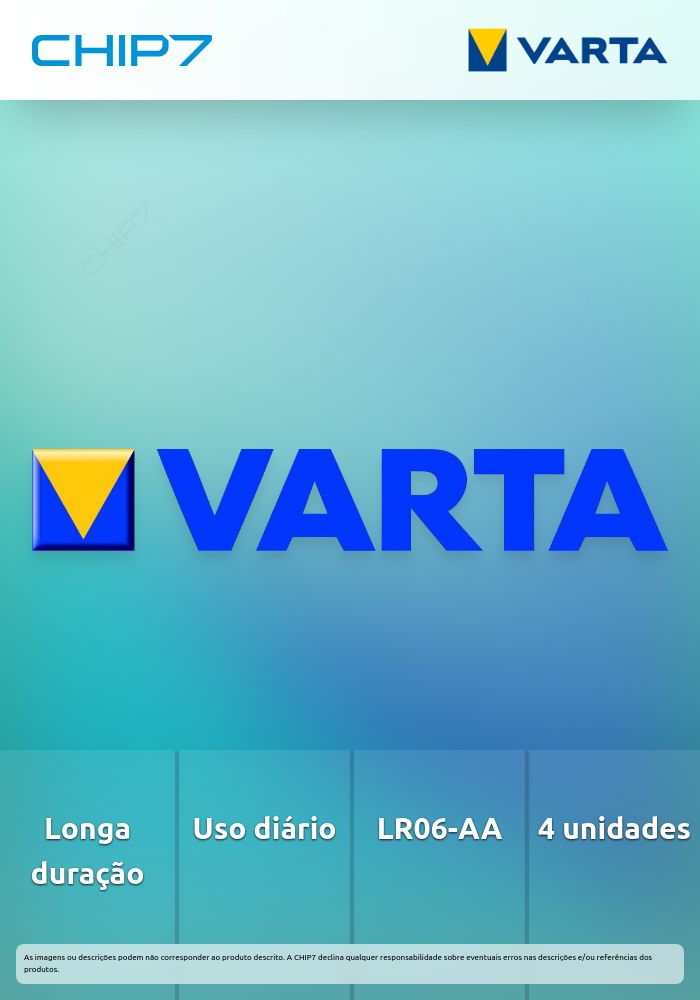 VARTA PILHAS ALCALINAS ENERGY 4106 - LR06-AA PACK4