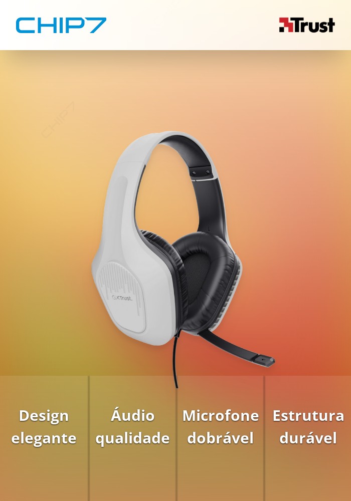 HEADSET TRUST GXT415W ZIROX Branco - 25147