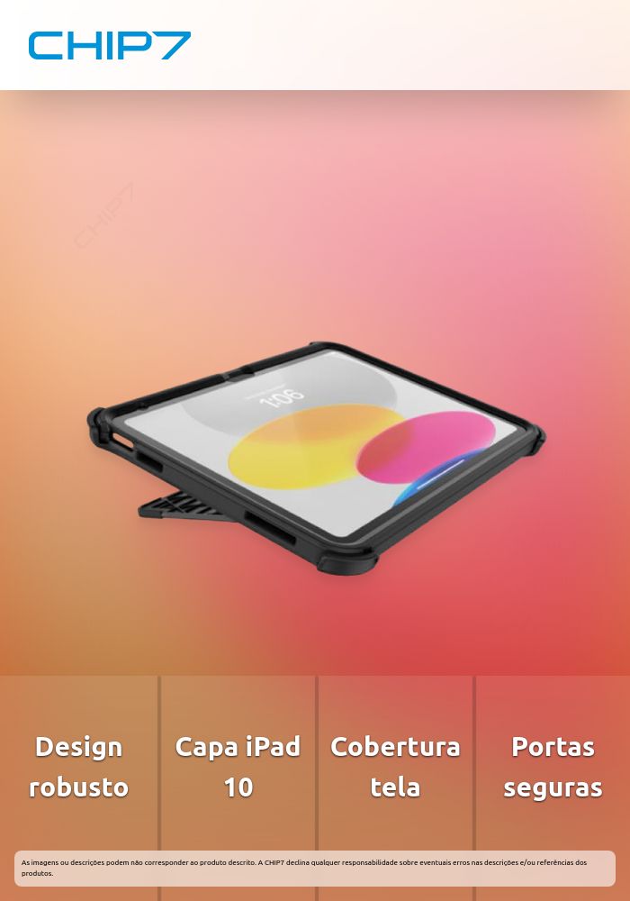 Capa OtterBox DEFENDER iPAD 10ª Geração Preta
