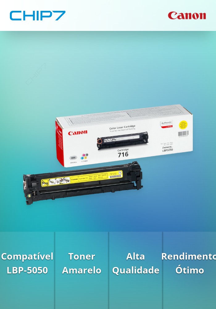 716Y - Cartridge yellow para LBP-5050/5050N