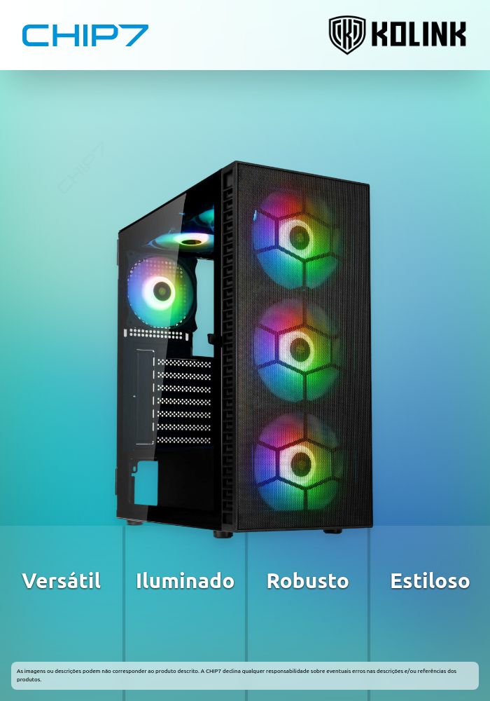 Caixa ATX Kolink Observatory HF Mesh ARGB Preto