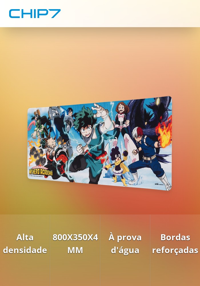TAPETE RATO XL TEMÁTICO DE ELEVADA QUALIDADE MY HERO ACADEMIA 800X350X4 MM