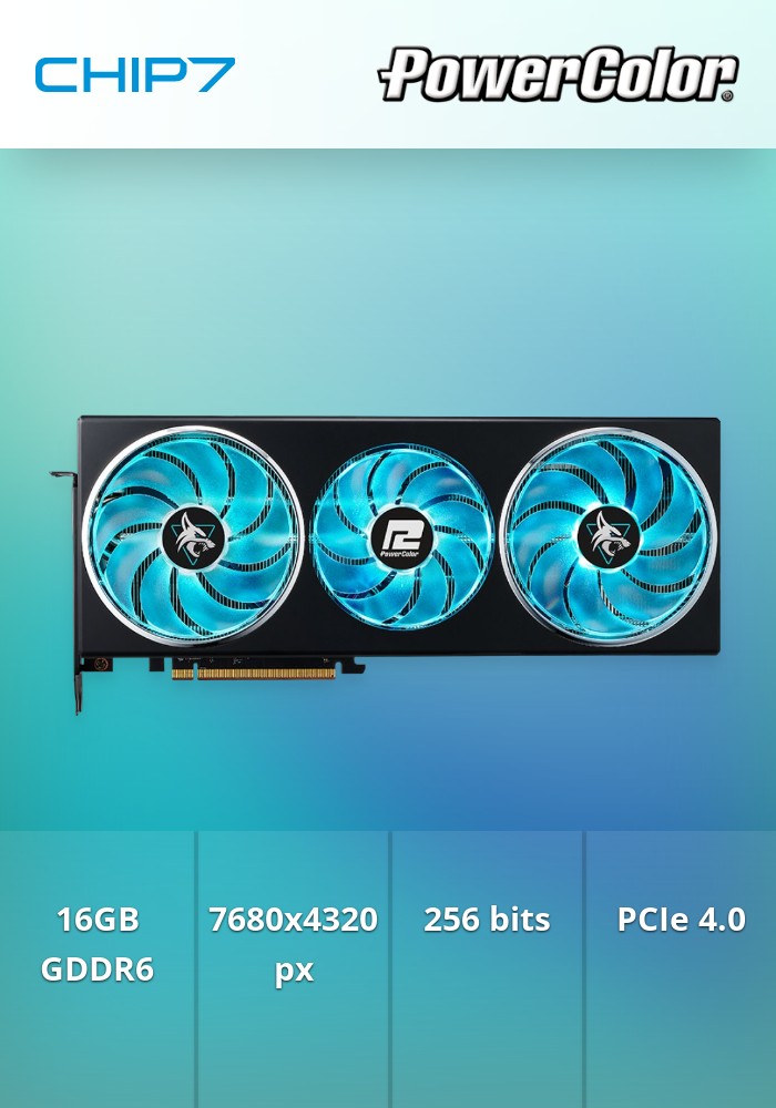 Placa Gráfica PowerColor Radeon RX 7800 XT 16GB Hellhound OC