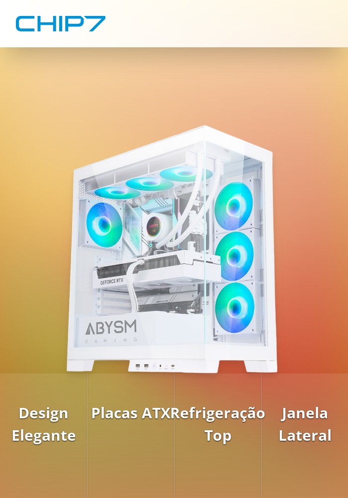 Caixa ATX Abysm Danuve Sava H500 Branca