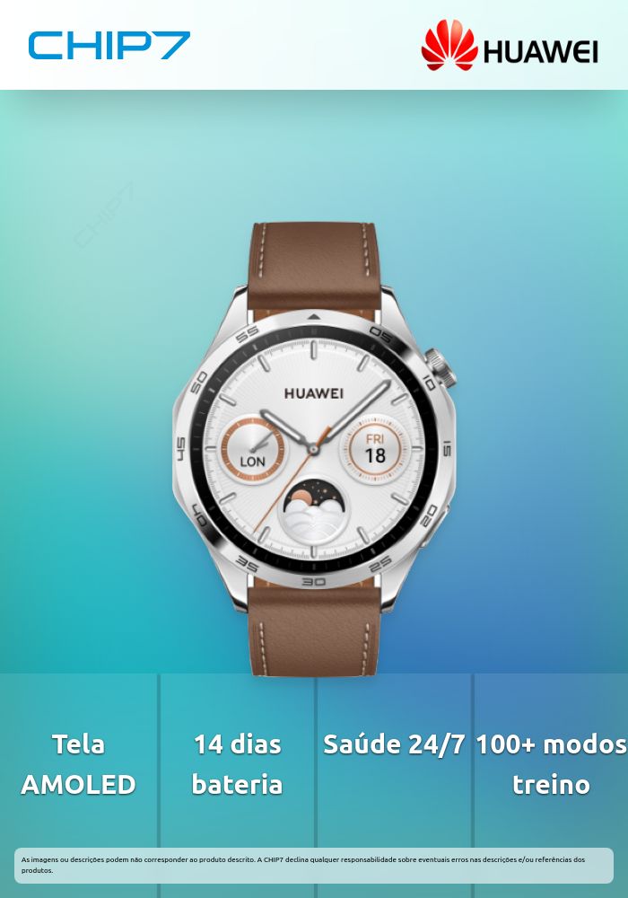 SmartWatch Huwaei GT4 46mm Castanho