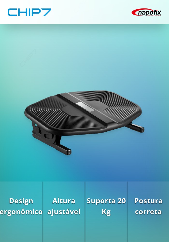 Base Ergonómica para Pés Napofix - Preto