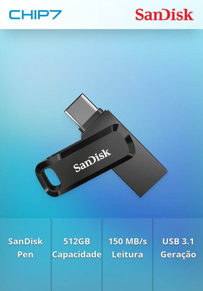 512GB Pen SanDisk Ultra Dual Drive GO USB3.1 Gen1