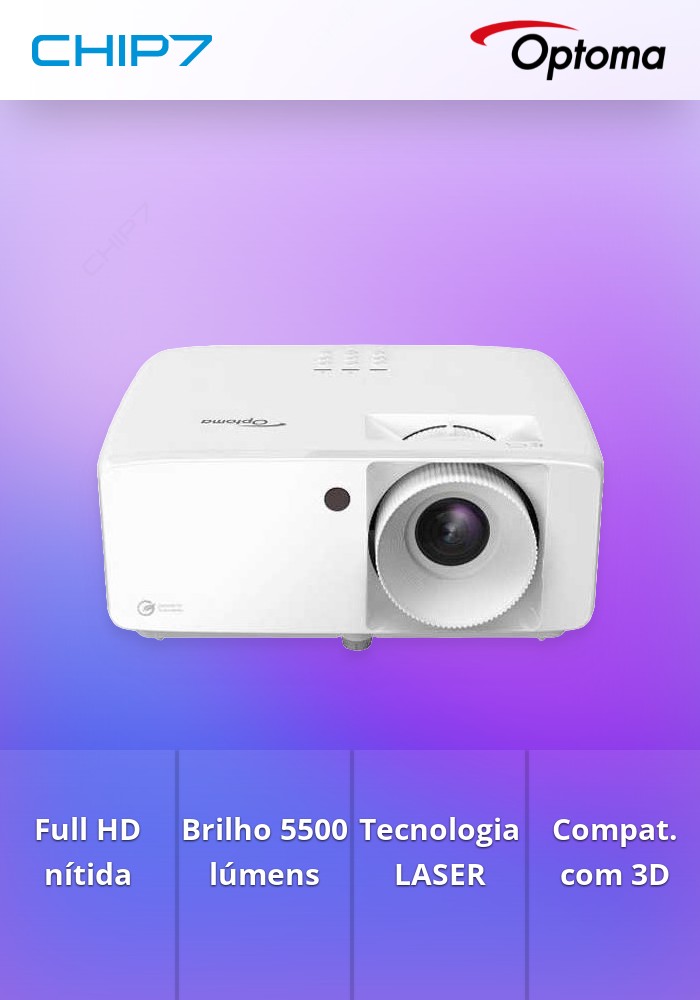 Projetor Optoma ZH520 Full HD 5500 Lumens LASER