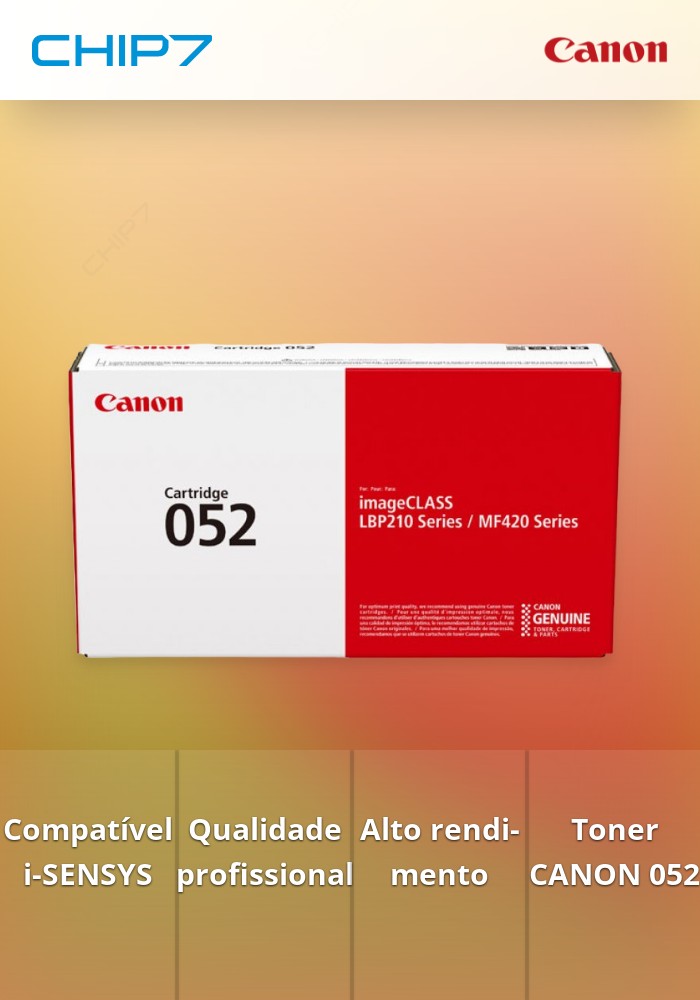 Toner CANON 052 Preto - i-SENSYS