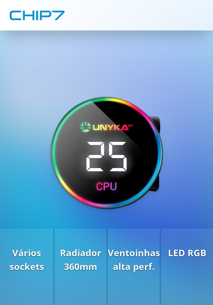 Water Cooler CPU Unyka AQUASTORM 360