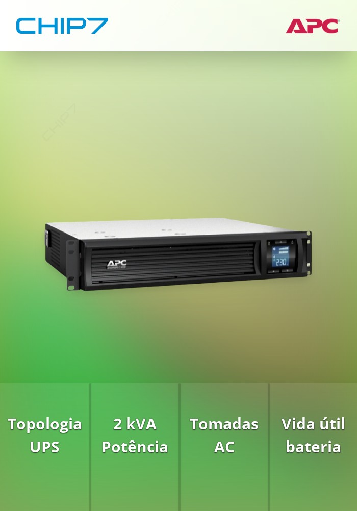 UPS APC Smart C 2000VA LCD RM 2U 230V