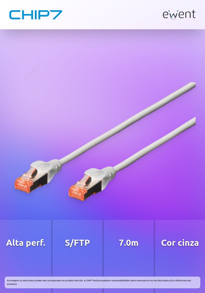 Cabo de Rede CAT.6 S/FTP, 7.0m cinza » válido até nova comunicação