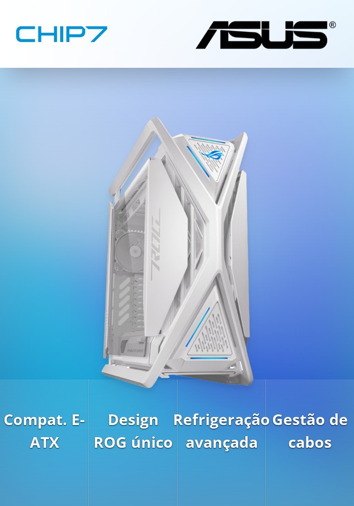 Caixa ASUS E-ATX GR701 Rog Hyperion - Branco
