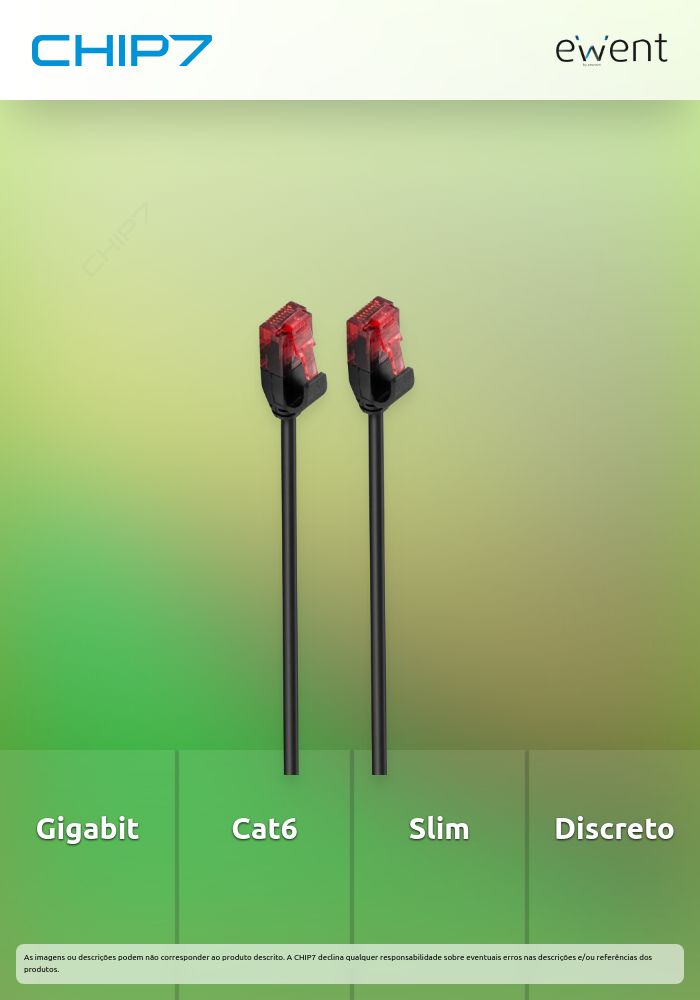 Cabo de rede Cat.6 U/UTP Slim 2.0m preto » válido até nova comunicação