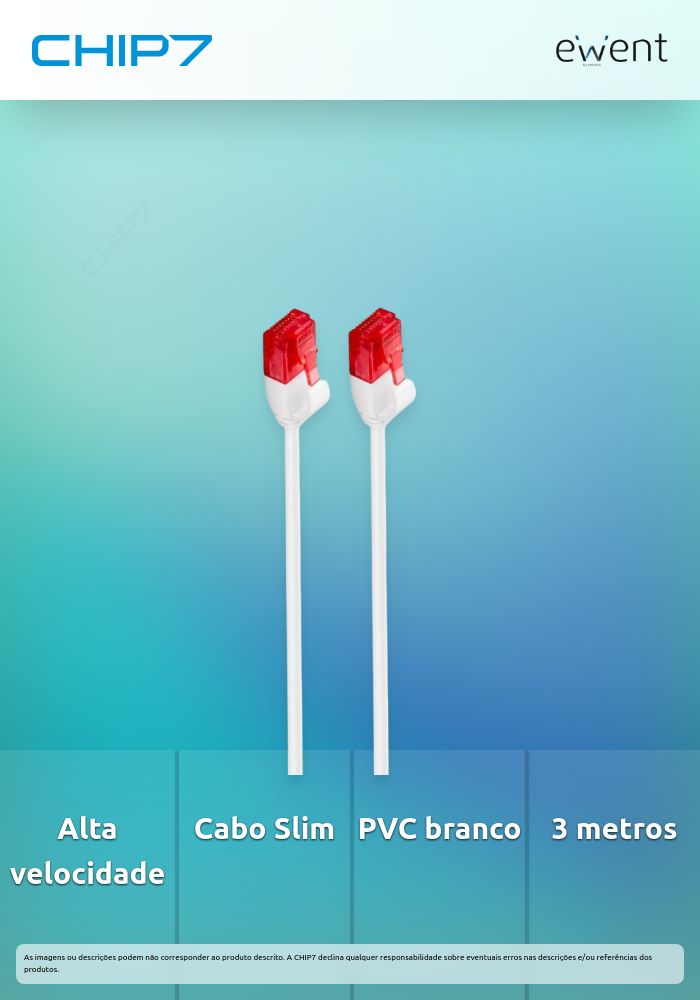 Cabo de rede Cat.6 U/UTP Slim 3.0m branco » válido até nova comunicação