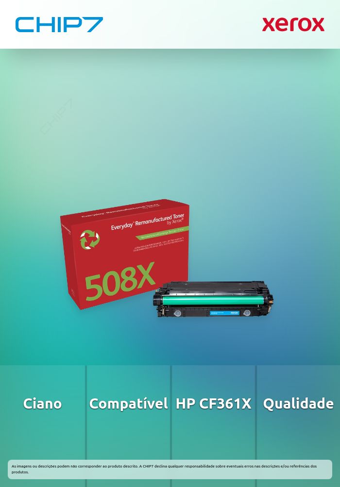 Toner Xerox 006R03468 Compativel p/ HP M552 M553 Cyan