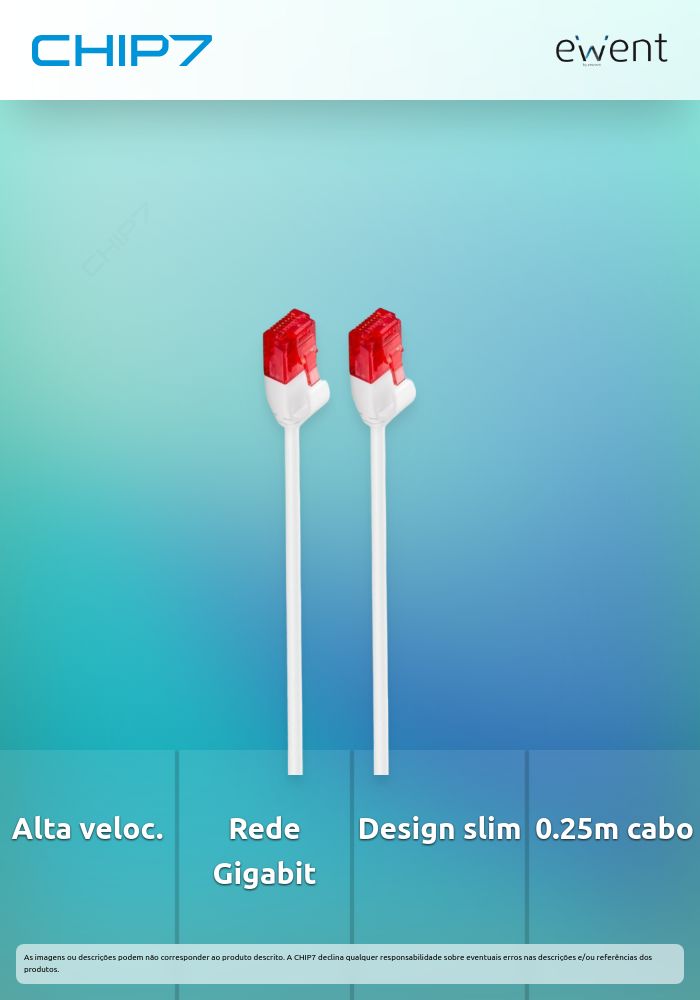 Cabo de rede Cat.6 U/UTP Slim 0.25m branco » válido até nova comunicação