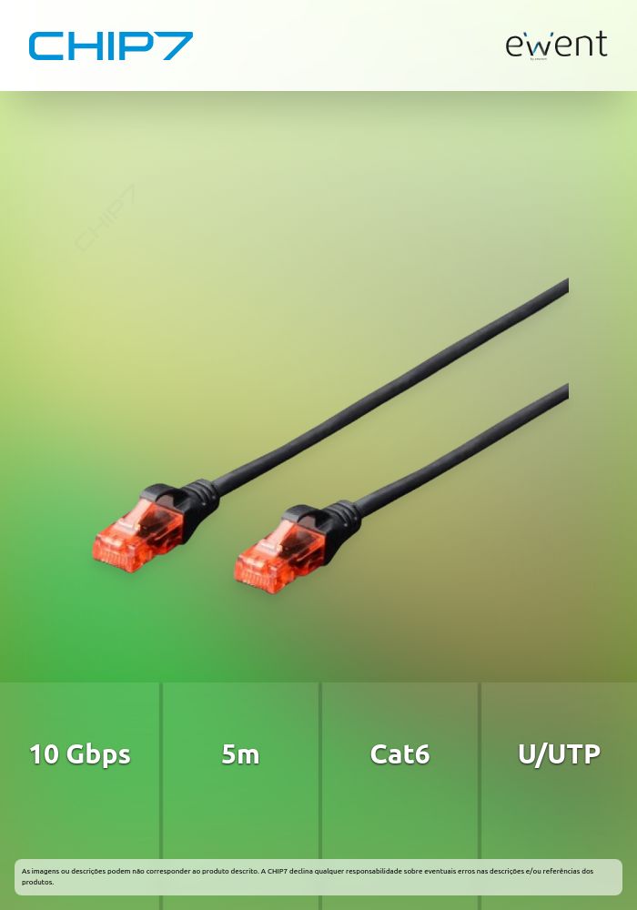 Cabo de rede Cat.6 U/UTP 5.0m preto » válido até nova comunicação