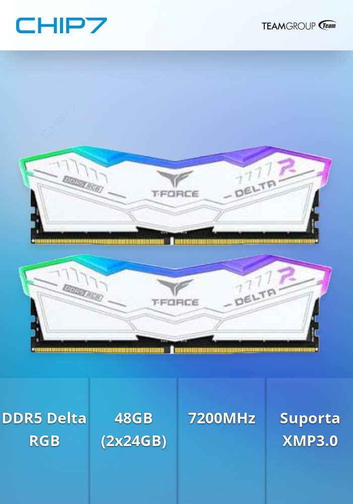 新品 TEAM DDR5 7200mhz 48GB(24GB×2) White XTREEM DDR5 DESKTOP MEMORY WHITE 48GB(2x24GB) 8200MHz CL38 - TEAMGROUP