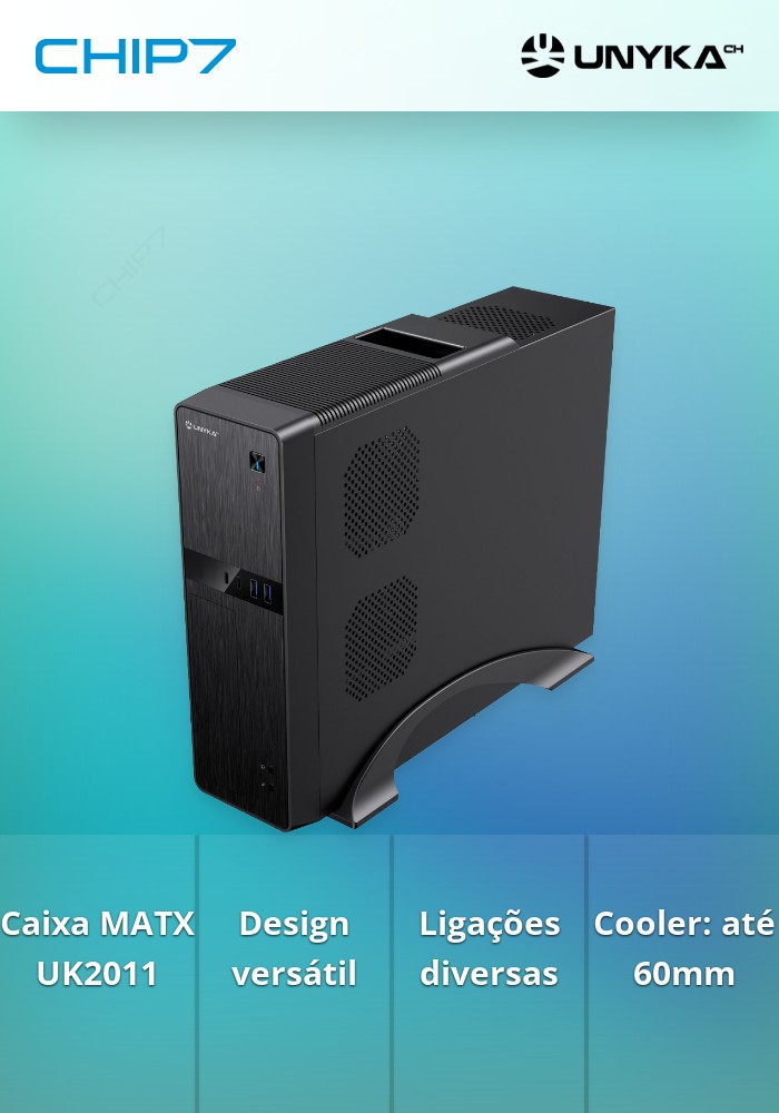 UNYKA CAIXA MATX DESKTOP SLIM UK2011 TYPE C BLACK 450W