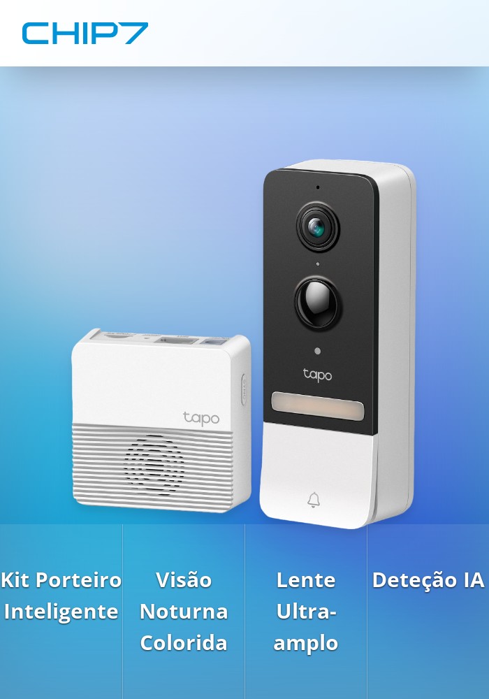KIT VIDEO PORTEIRO INTELIGENTE, COM BATERIA, MODELO TAPO D230S1 TP-LINK