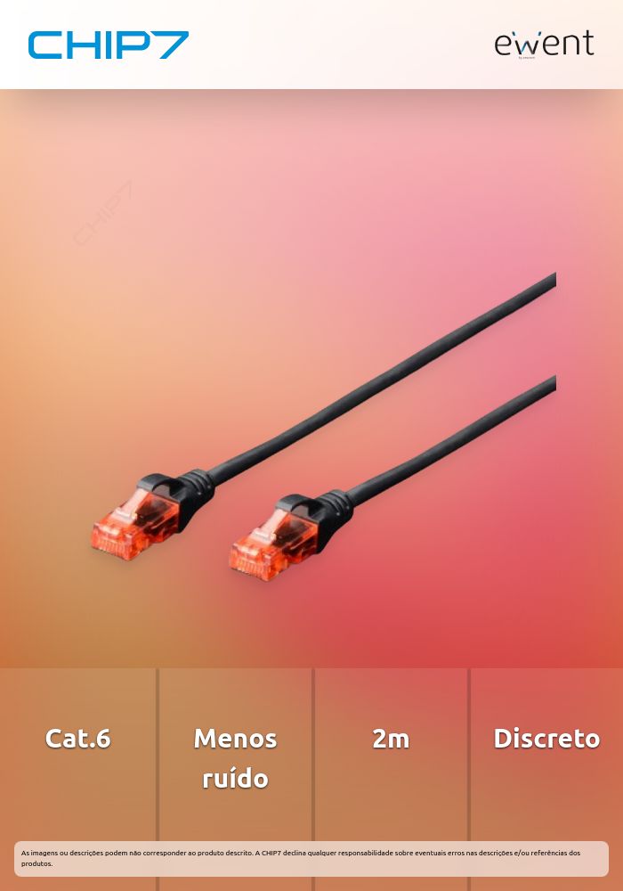Cabo de rede Cat.6 U/UTP 2.0m preto » válido até nova comunicação