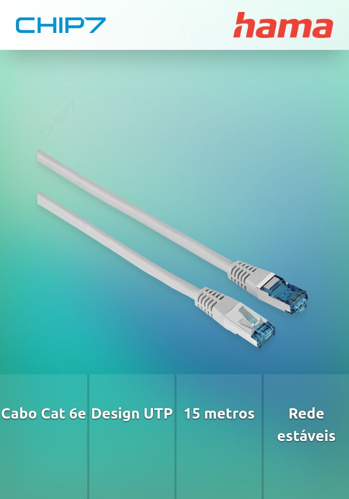 Cabo HAMA Rede Cat 6e UTP 15m - 200926