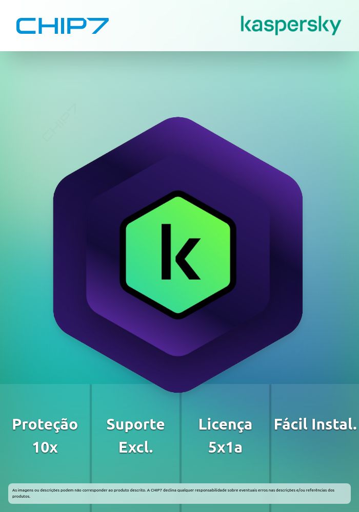 Kaspersky Premium + Apoio Cliente 10 Dispositivos 5 Contas de utilizador 1 ano Base Download Pack