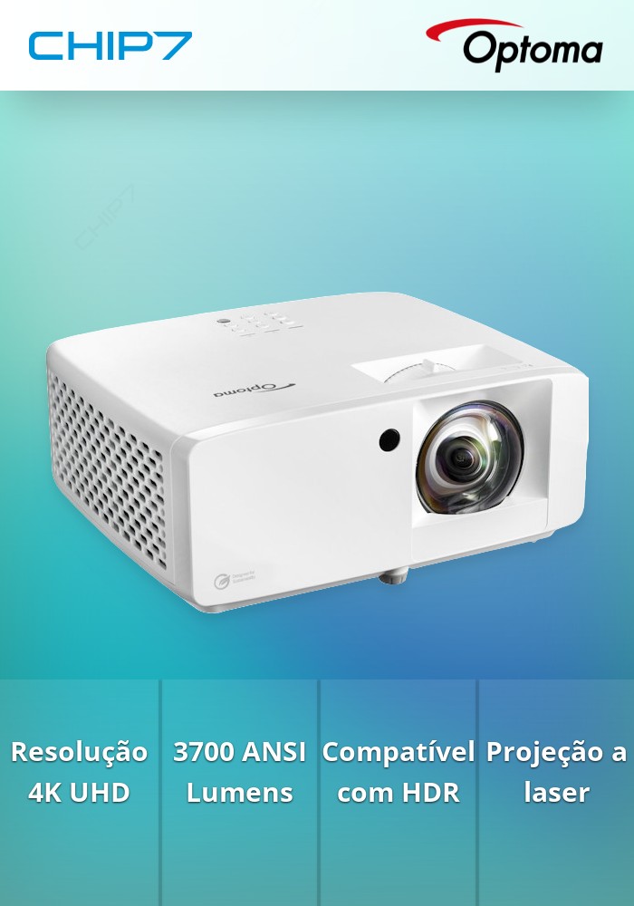 Projetor Optoma ZK430ST 4K Ultra HD 3700 ANSI Lumens
