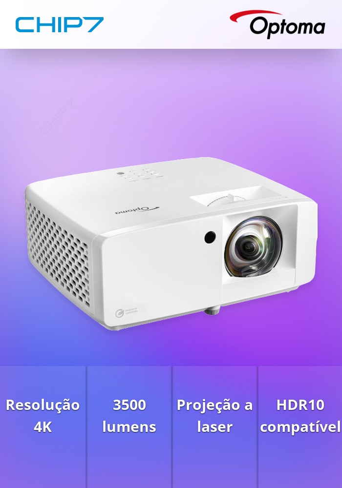 Projetor Optoma UHZ35ST 4K Ultra HD 3500 Lumens