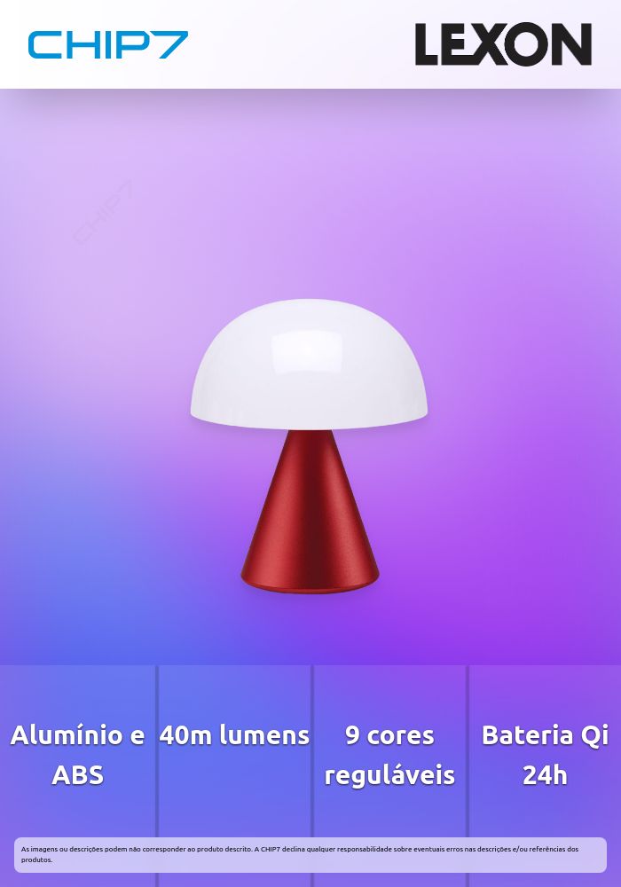Candeeiro Lexon Mina M (Vermelho Escuro)