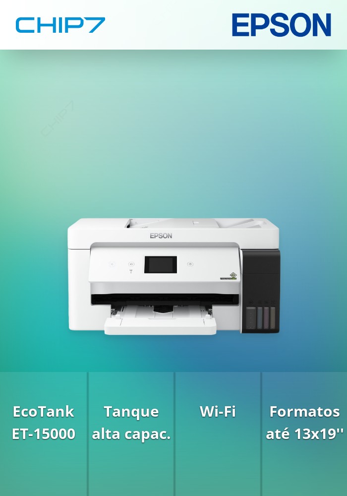 EcoTank ET-15000 All-in-One Cartridge-Free Supertank Printer - Multifunções: Impressão, Digitalizar, Cópia, Fax